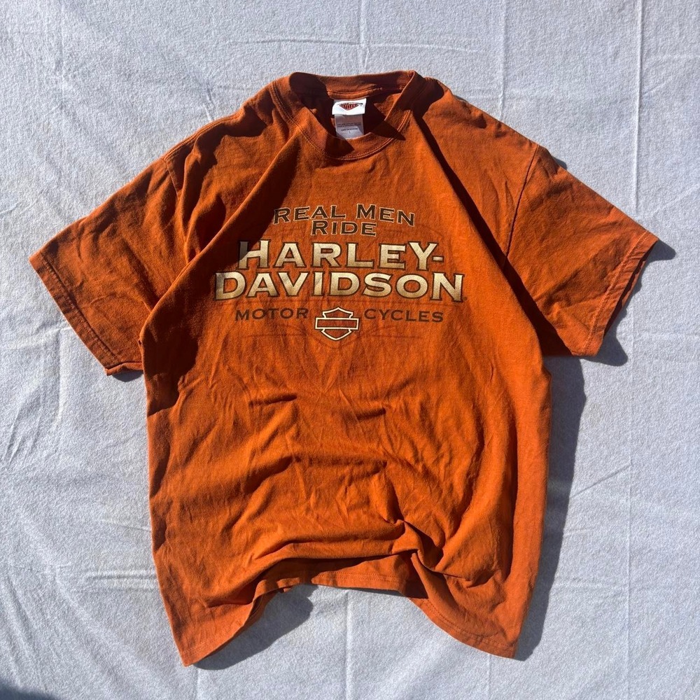 Orange Harley-Davidson Prémon Quebec Graphic T-Shirt - L